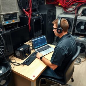 майнер в процессе майнинга